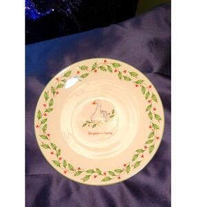 Lenox Holiday Collection Six Geese‎ A Laying Christmas Plate Dishware